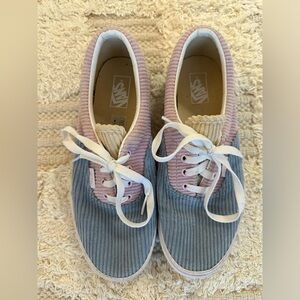 Vans Era Classics Corduroy Pink Blue Sneakers- Size 5 EUR 38